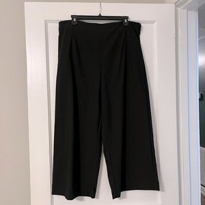 Loft Wide Leg Crop Dress Pants - Black